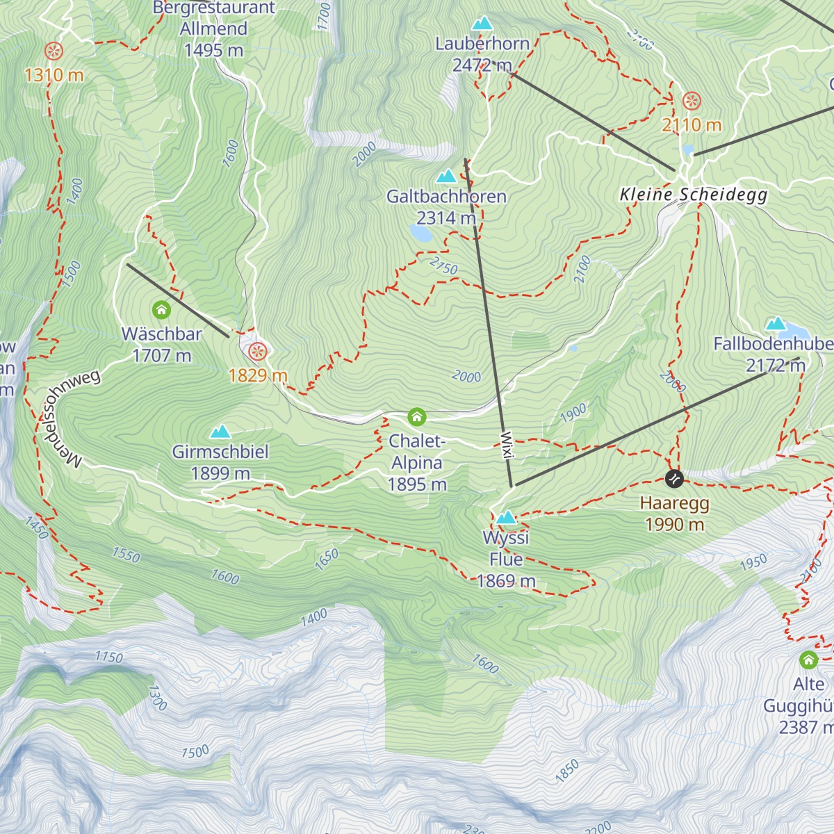 Chalet-Alpina map