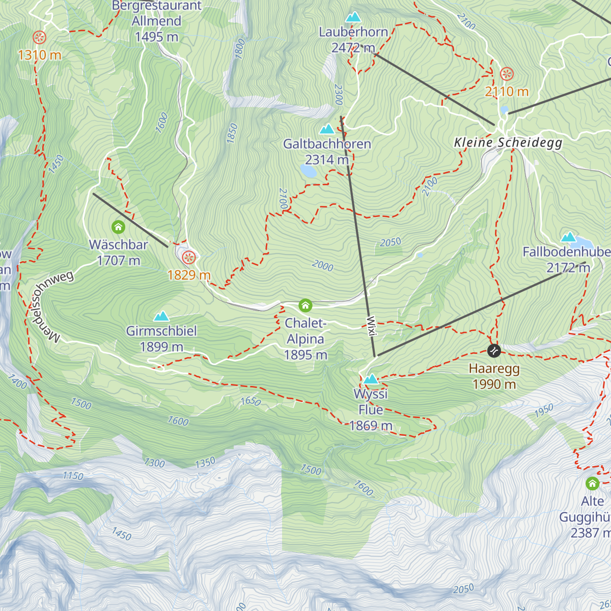 Chalet-Alpina map