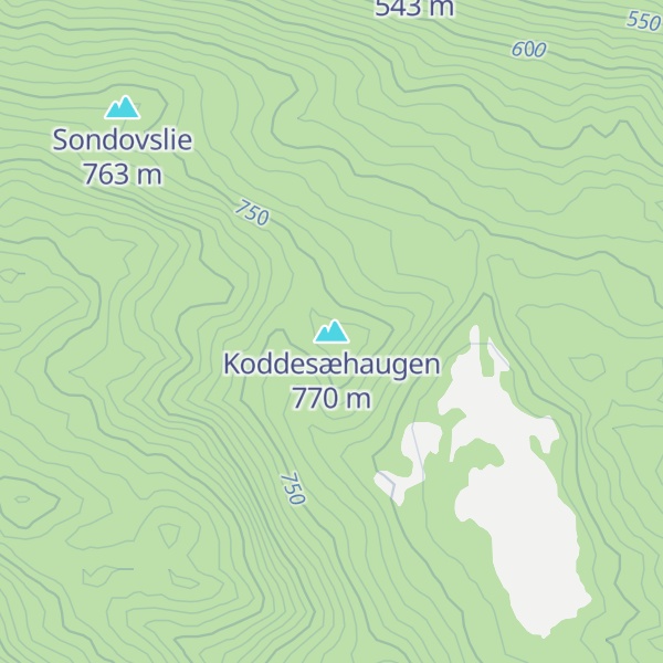 Map of Koddesæhaugen