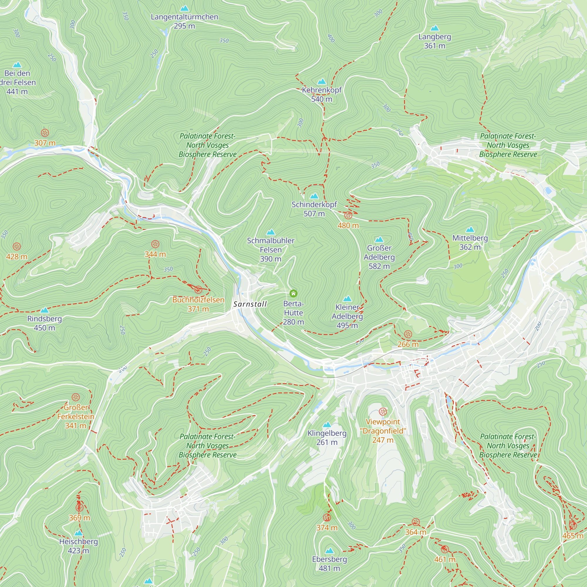 Berta-Hütte map
