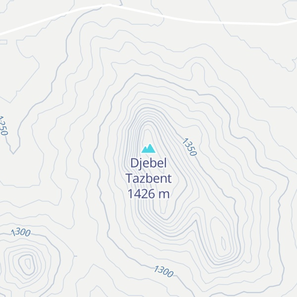 Map of Djebel Tazbent