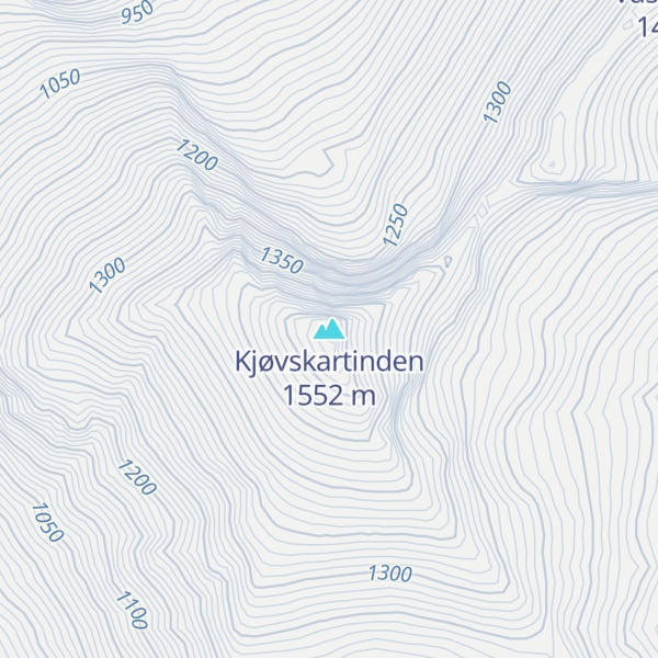 Map of Kjøvskartinden