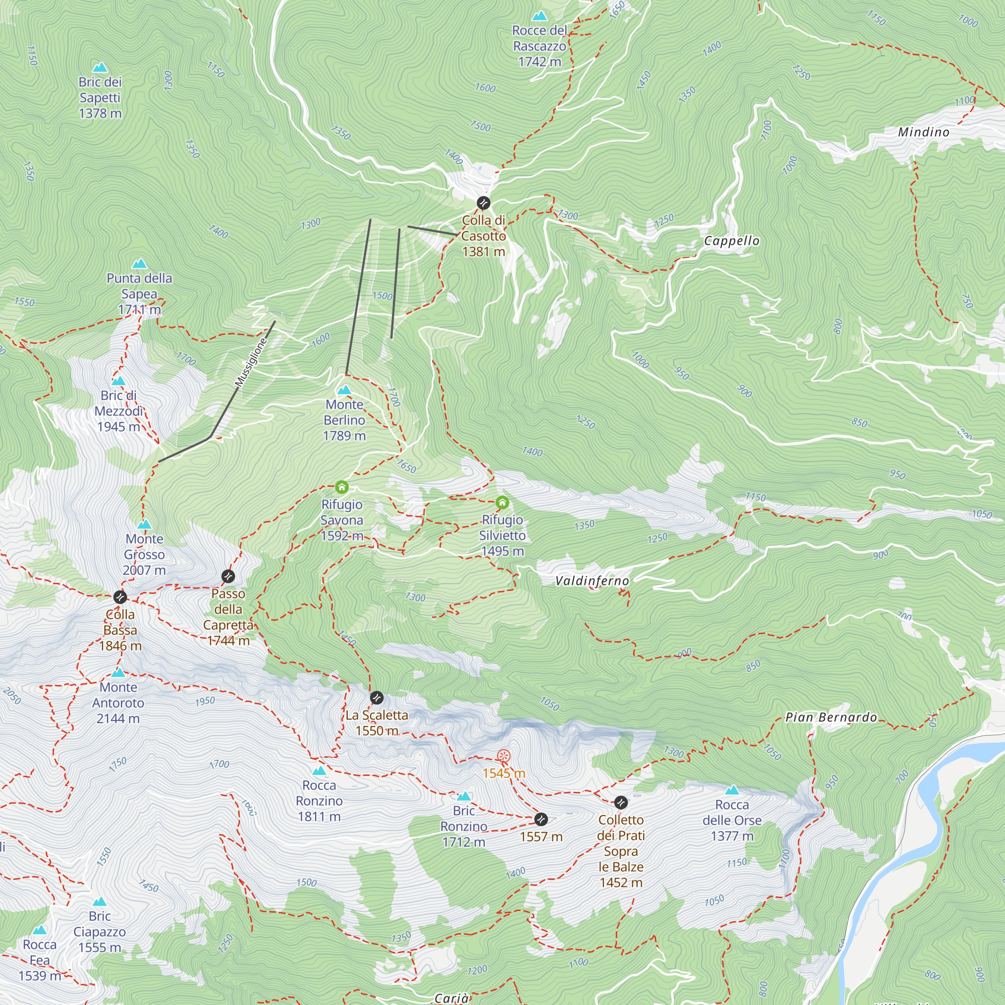 Rifugio Silvietto map