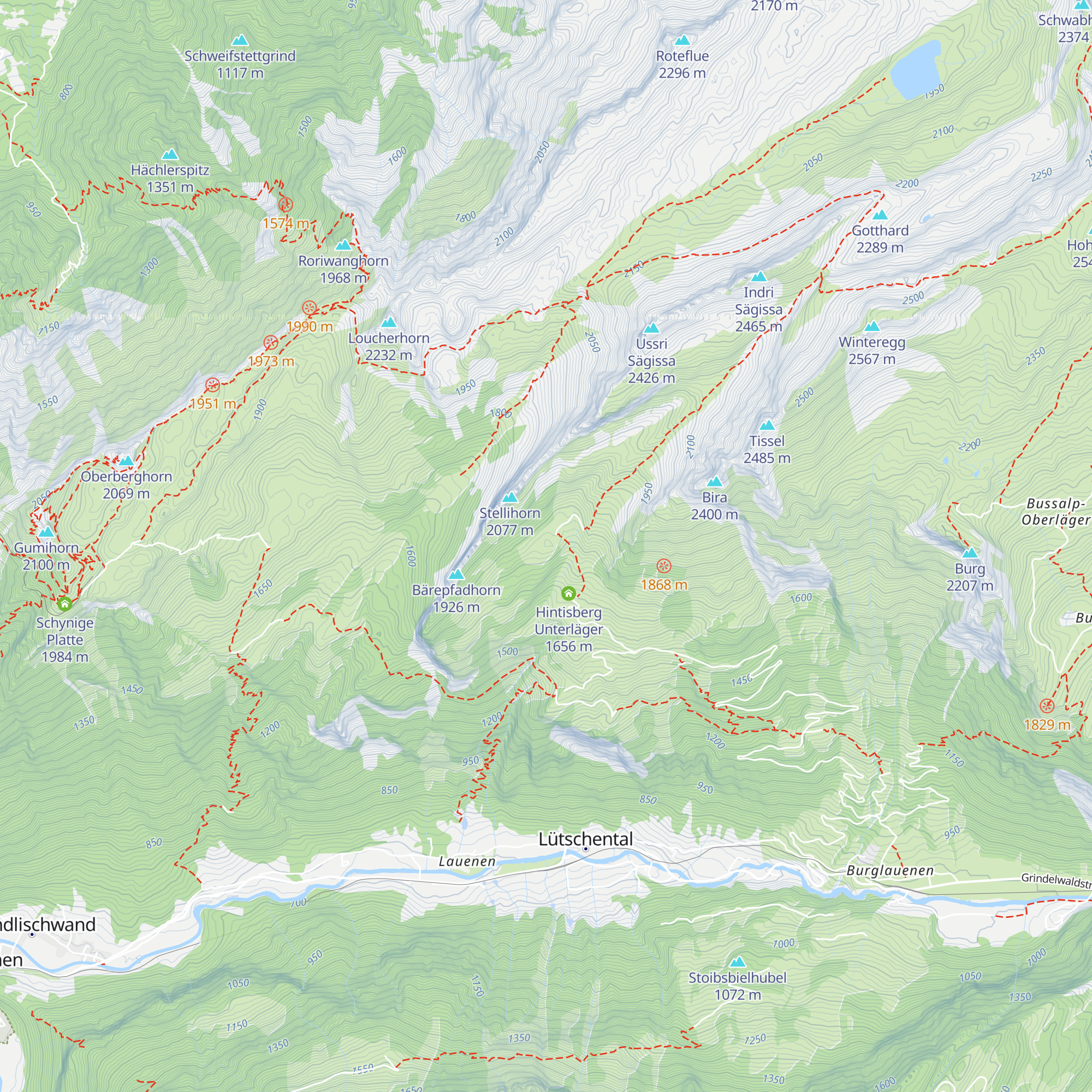 Berghaus Hintisberg Oberläger map