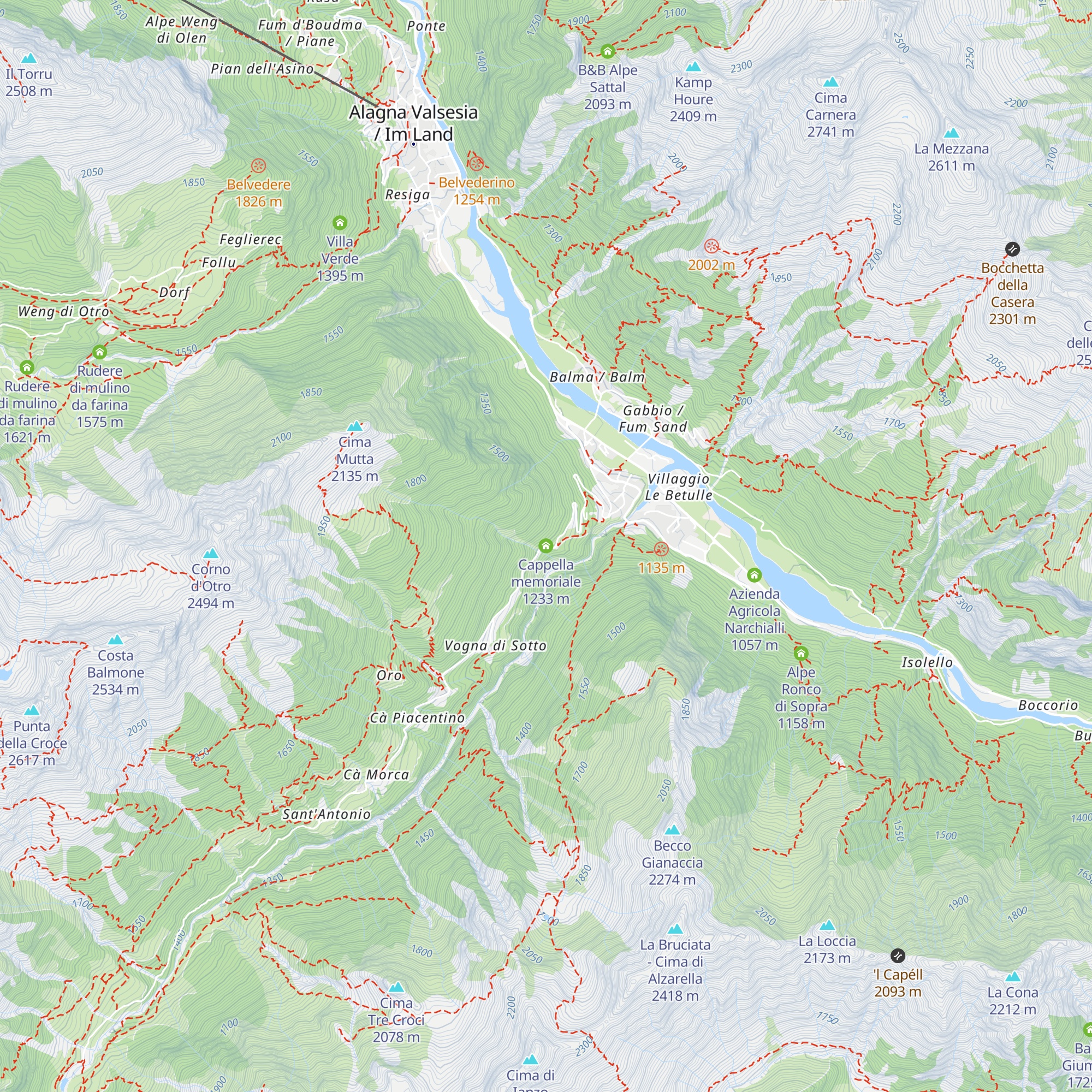 Cappella memoriale map