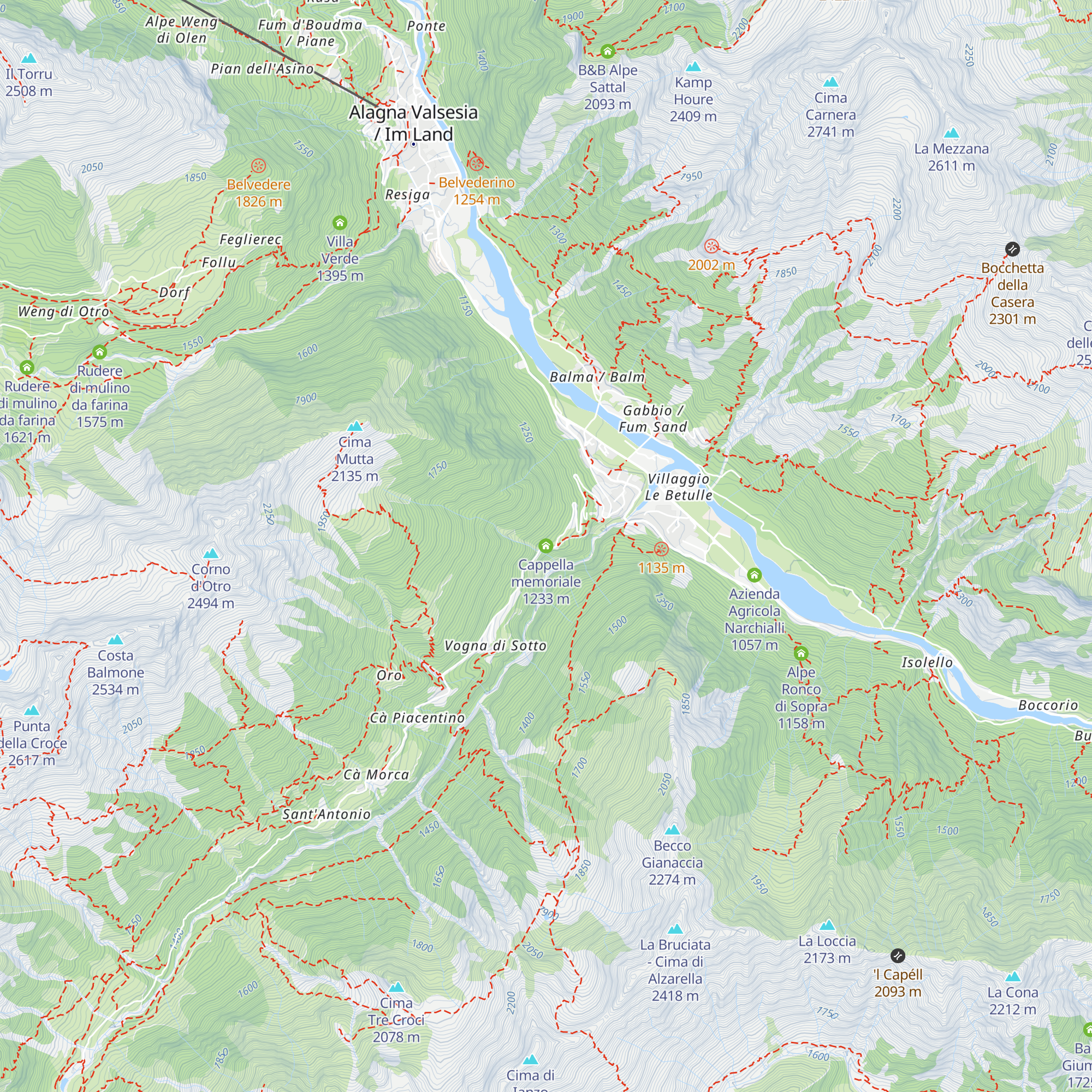 Cappella memoriale map