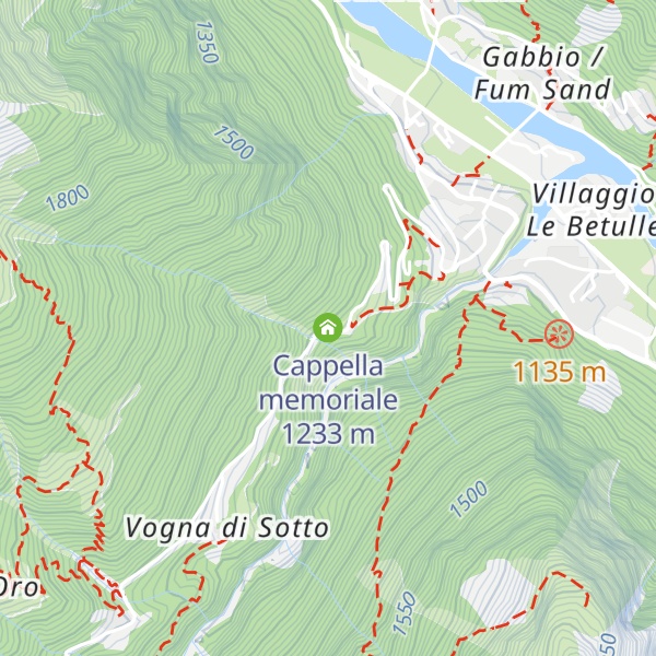 Map of Cappella memoriale