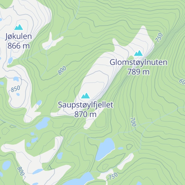 Map of Saupstøylnipa