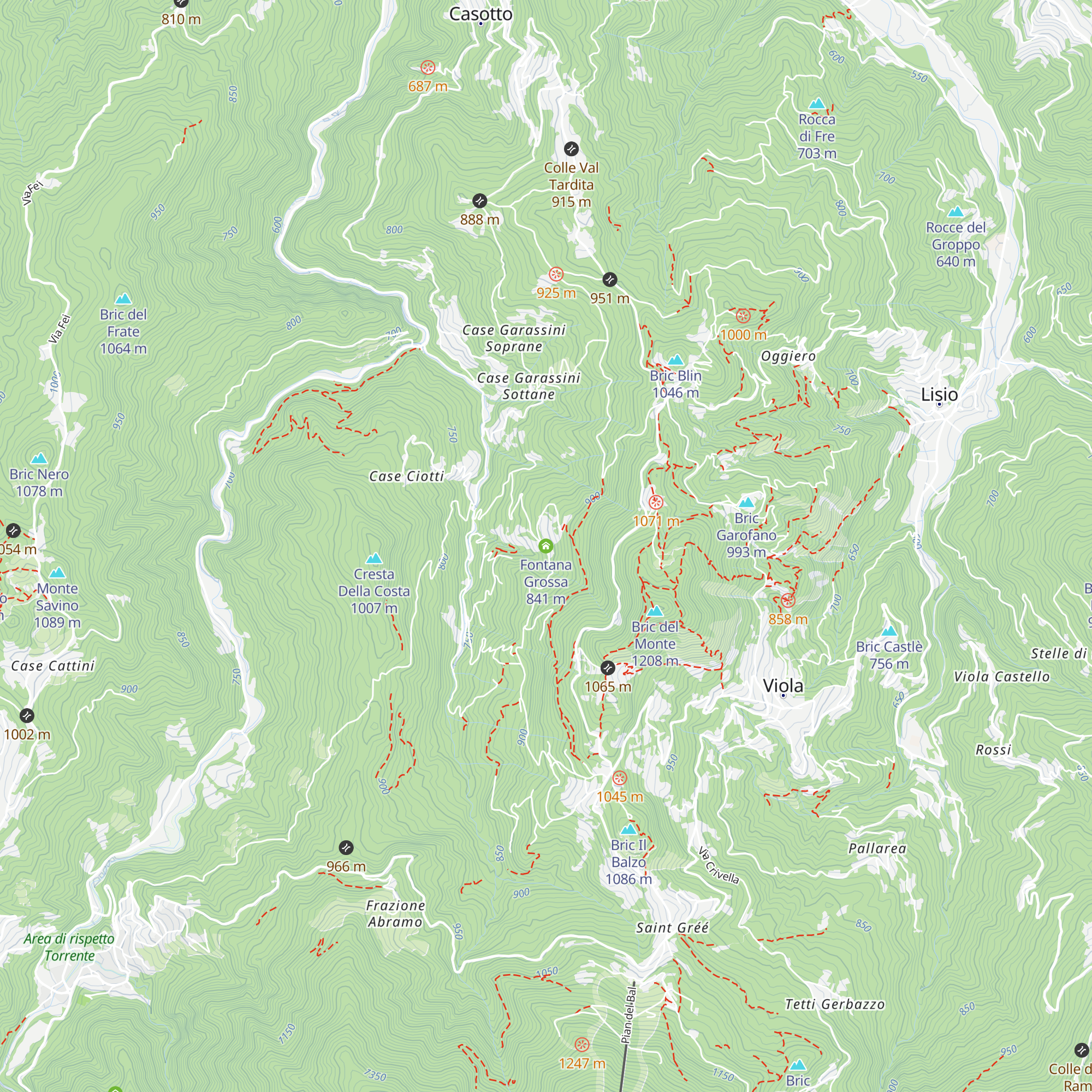 Fontana Grossa map