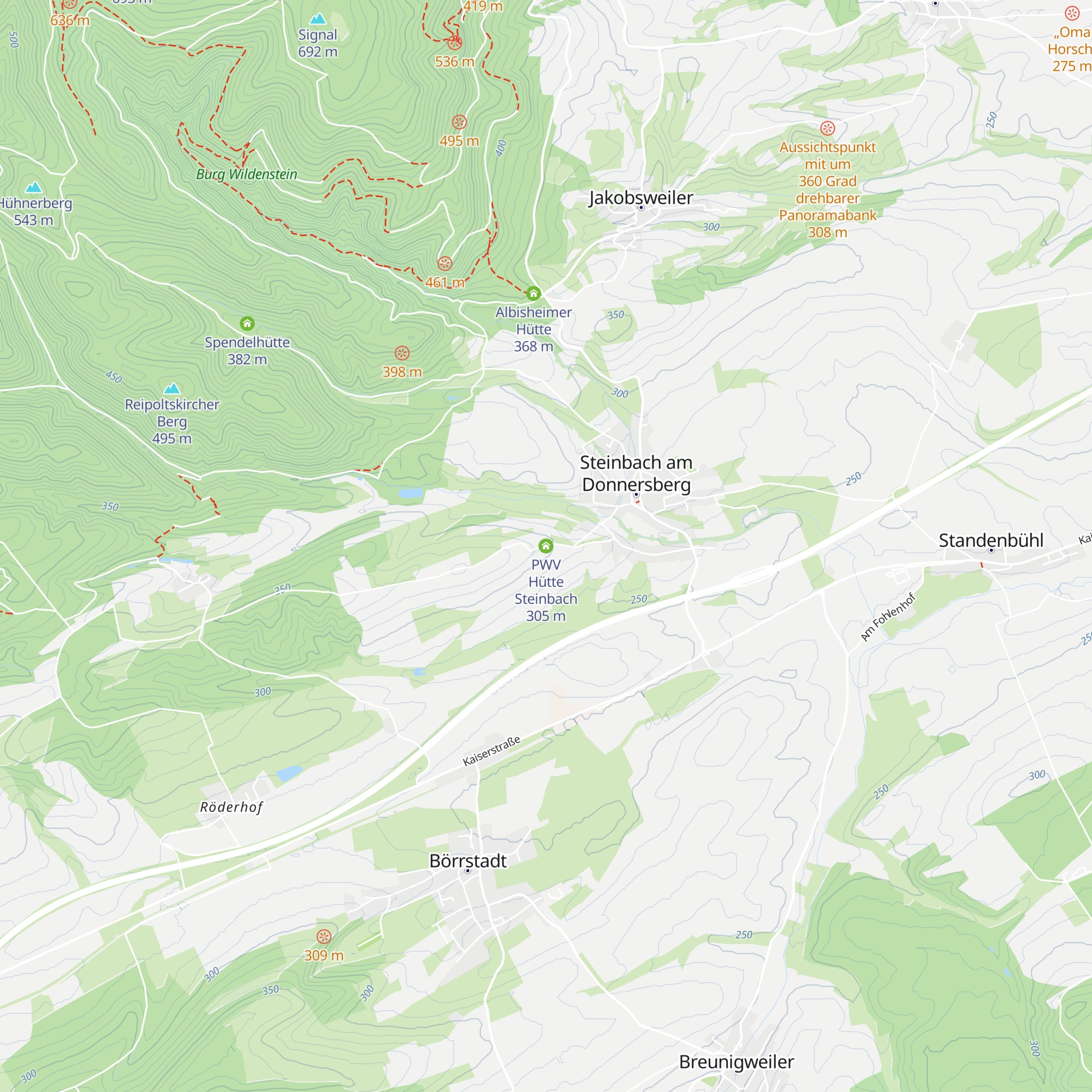 PWV Hütte Steinbach map
