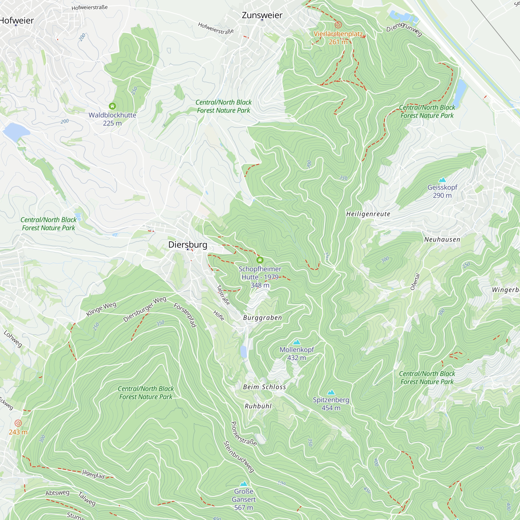 Schopfheimer Hütte - 1979 map