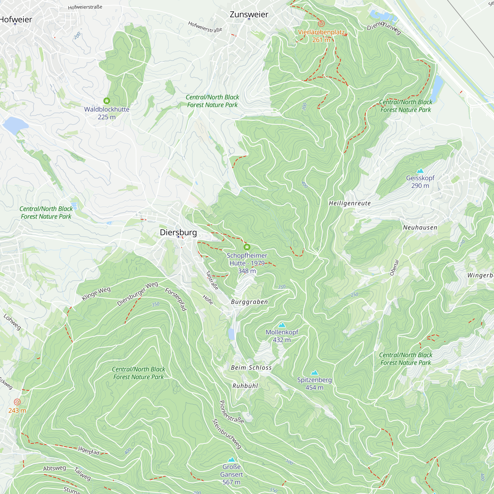 Schopfheimer Hütte - 1979 map