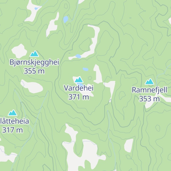 Map of Bjørndalshei