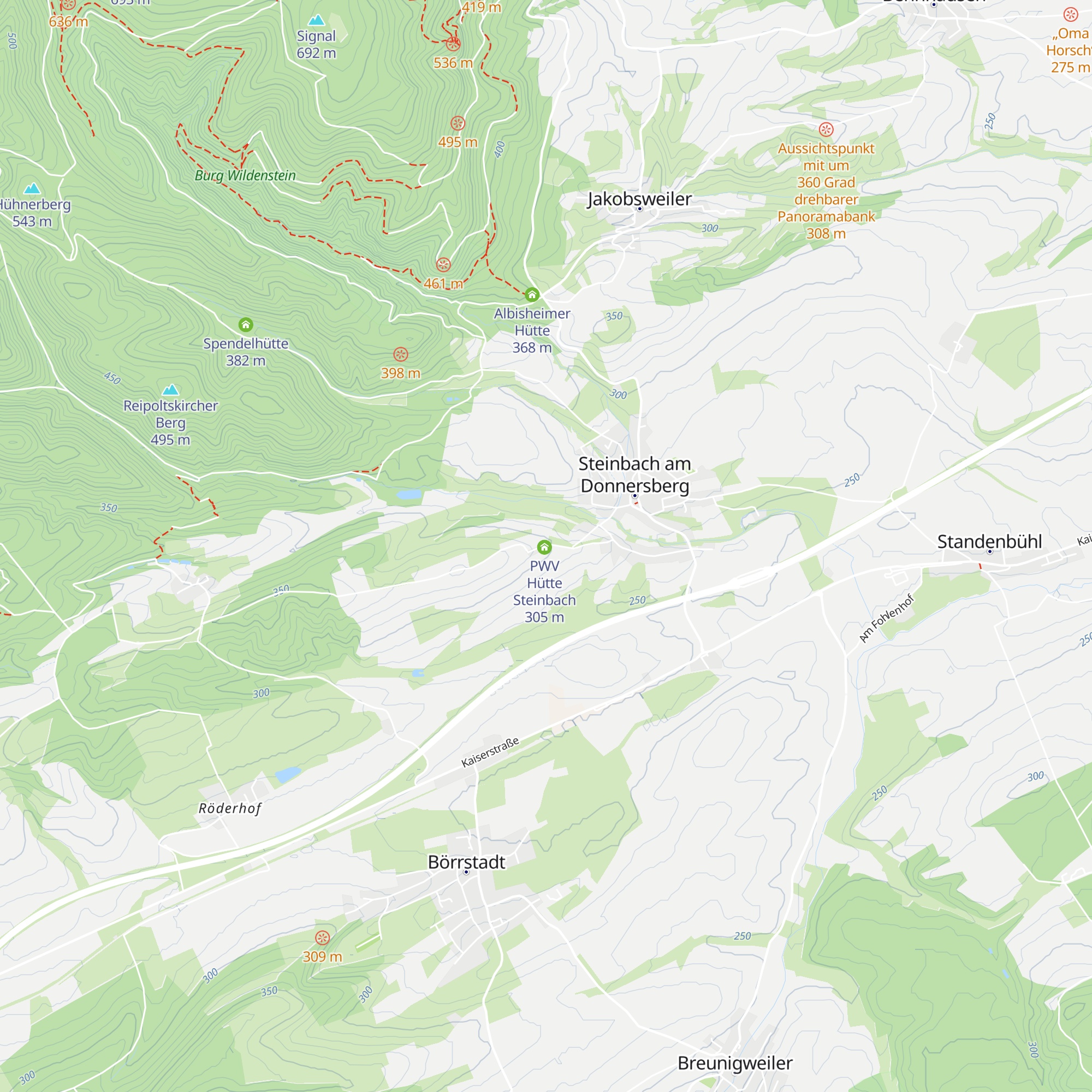 Pfälzerwaldvereins Hütte Steinbach map