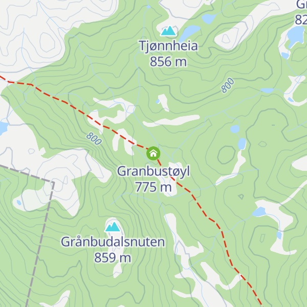 Map of Granbustøyl