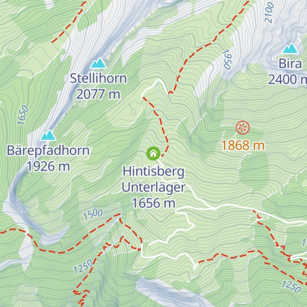 Map of Hintisberg Unterläger