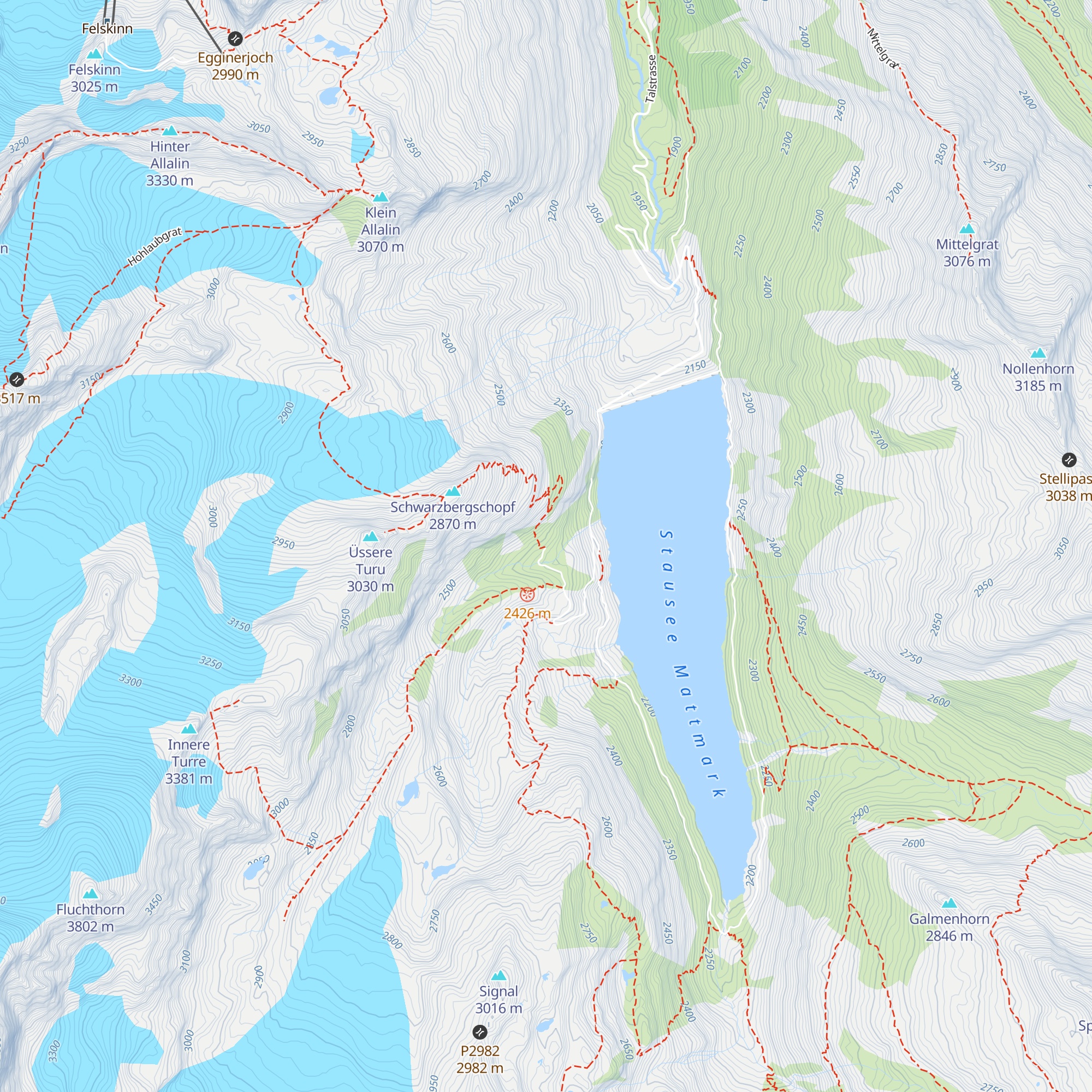 Schwarzbergalp map