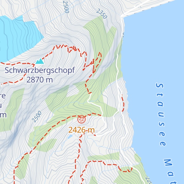 Map of Schwarzbergalp