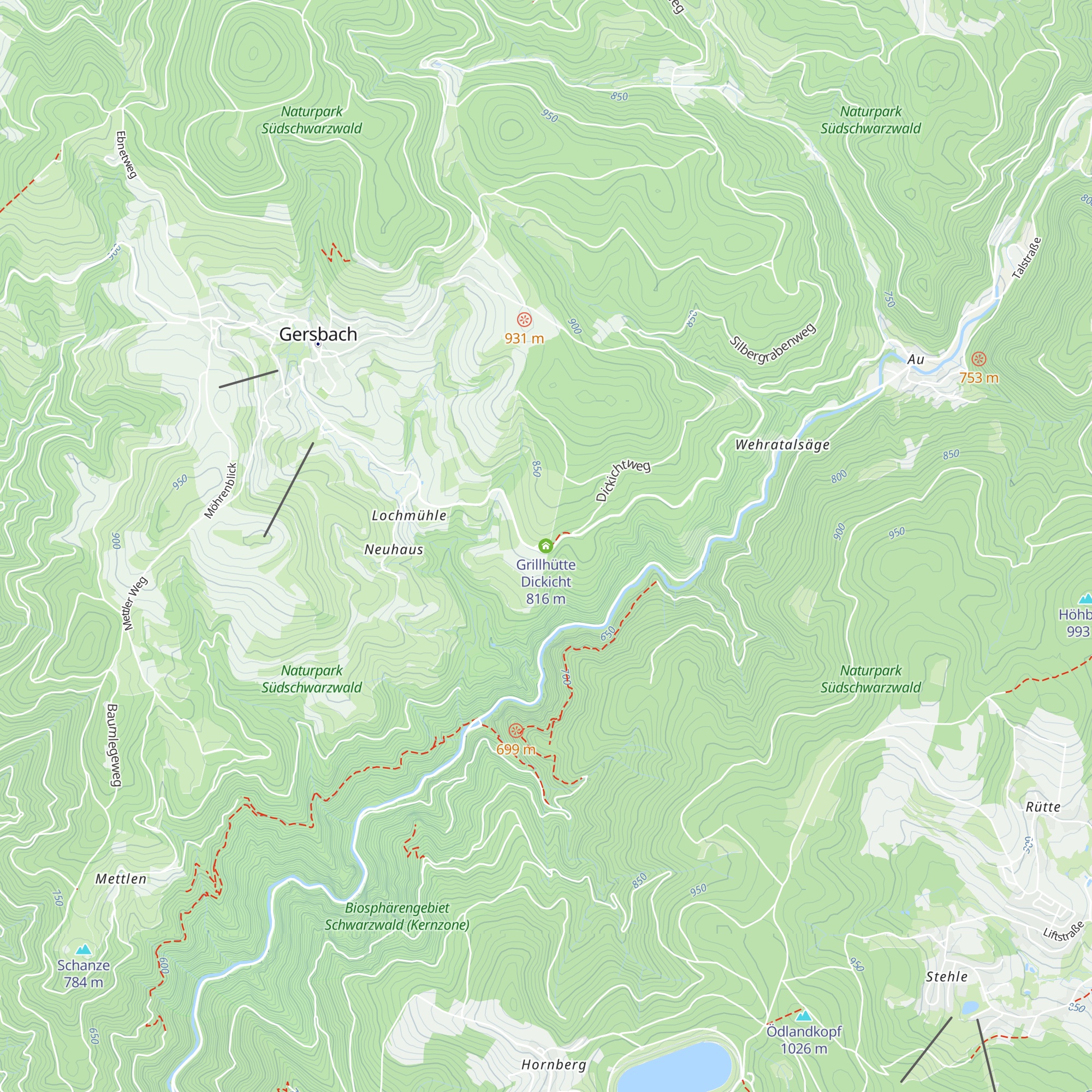 Grillhütte Dickicht map