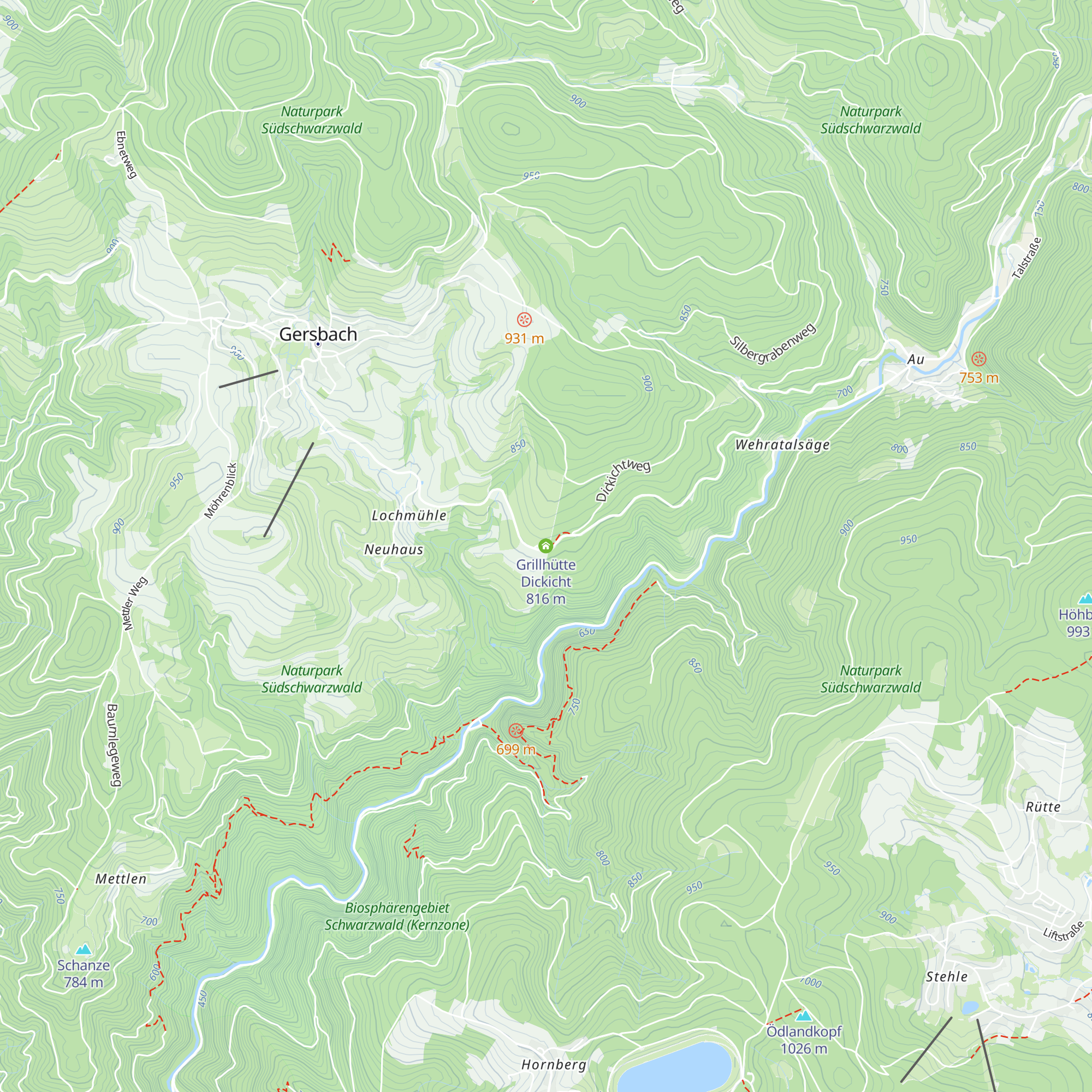 Grillhütte Dickicht map