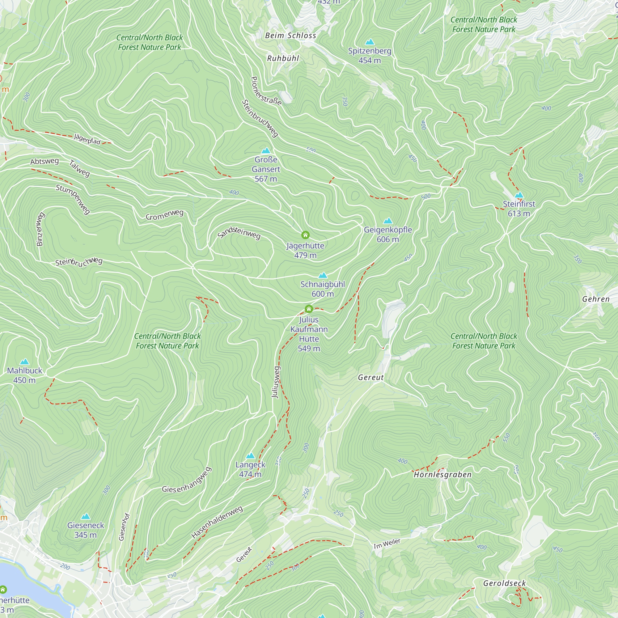 Julius Kaufmann Hütte map