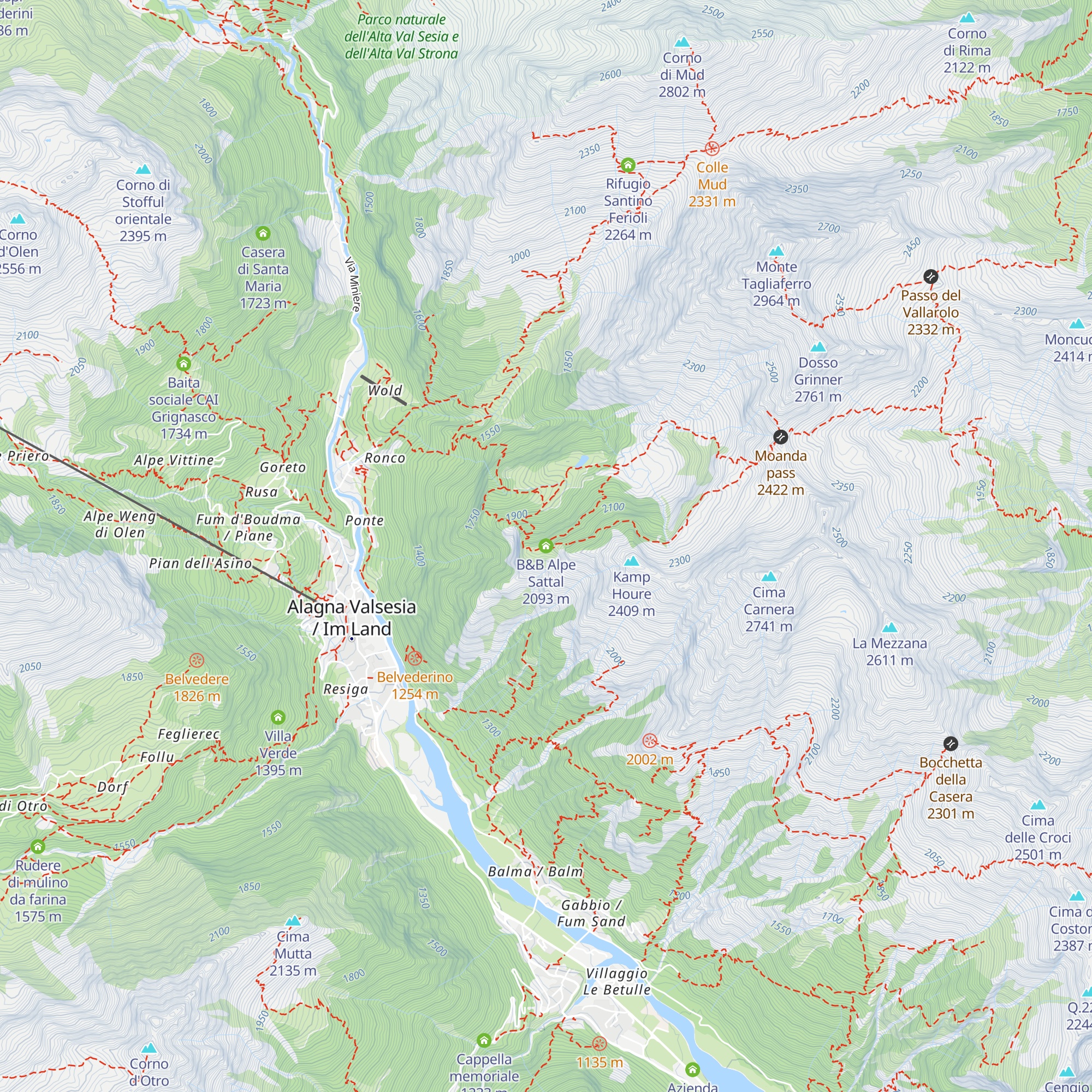 B&B Alpe Sattal map