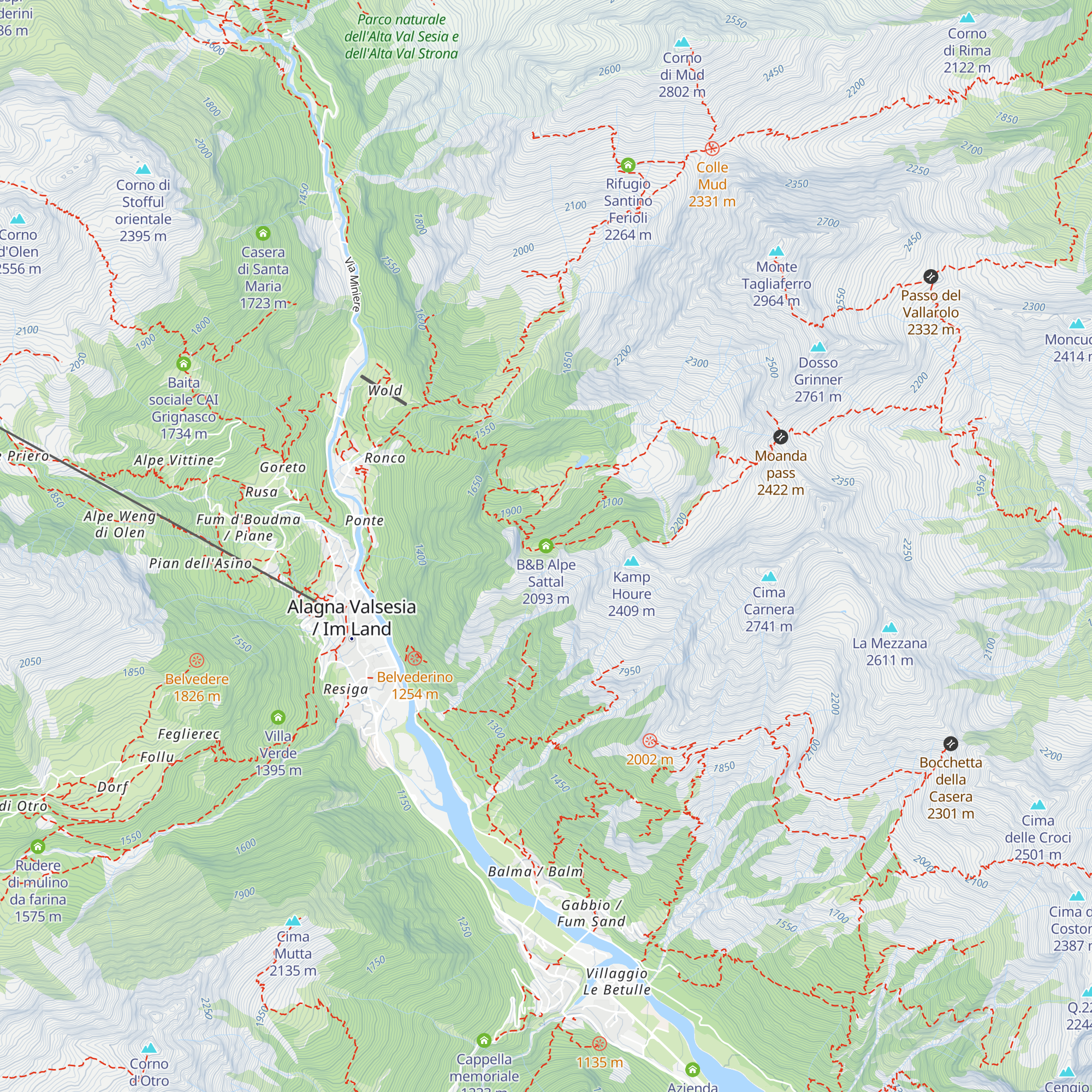 B&B Alpe Sattal map