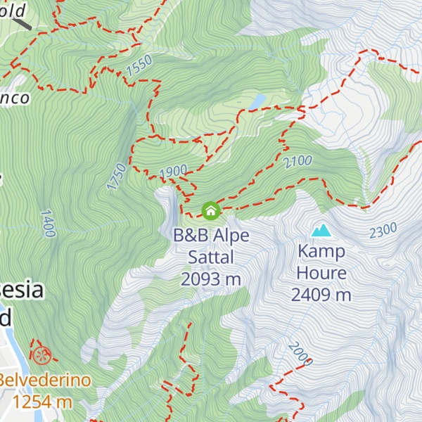 Map of B&B Alpe Sattal
