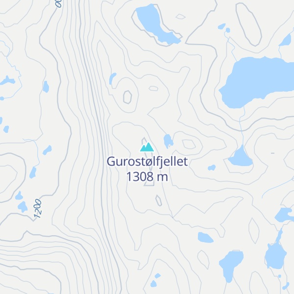 Map of Gurostølfjellet