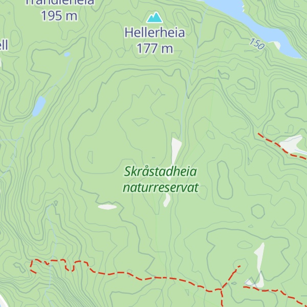 Map of Kjørregårdsheia