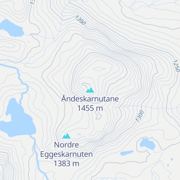 Map of Åndeskarnutane