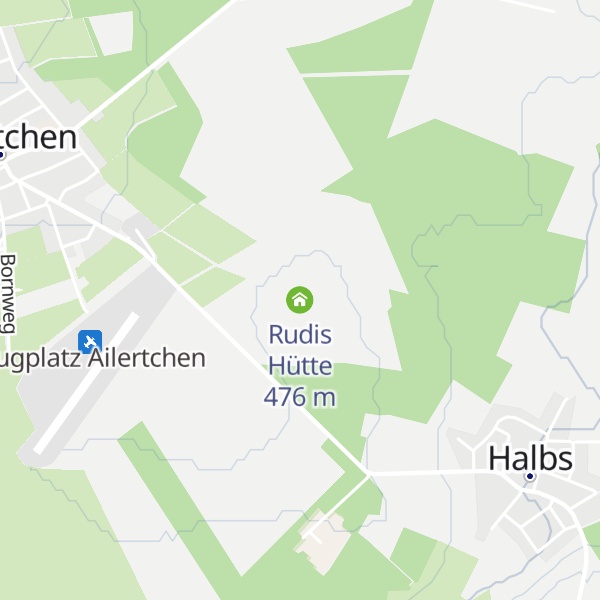 Map of Rudis Hütte