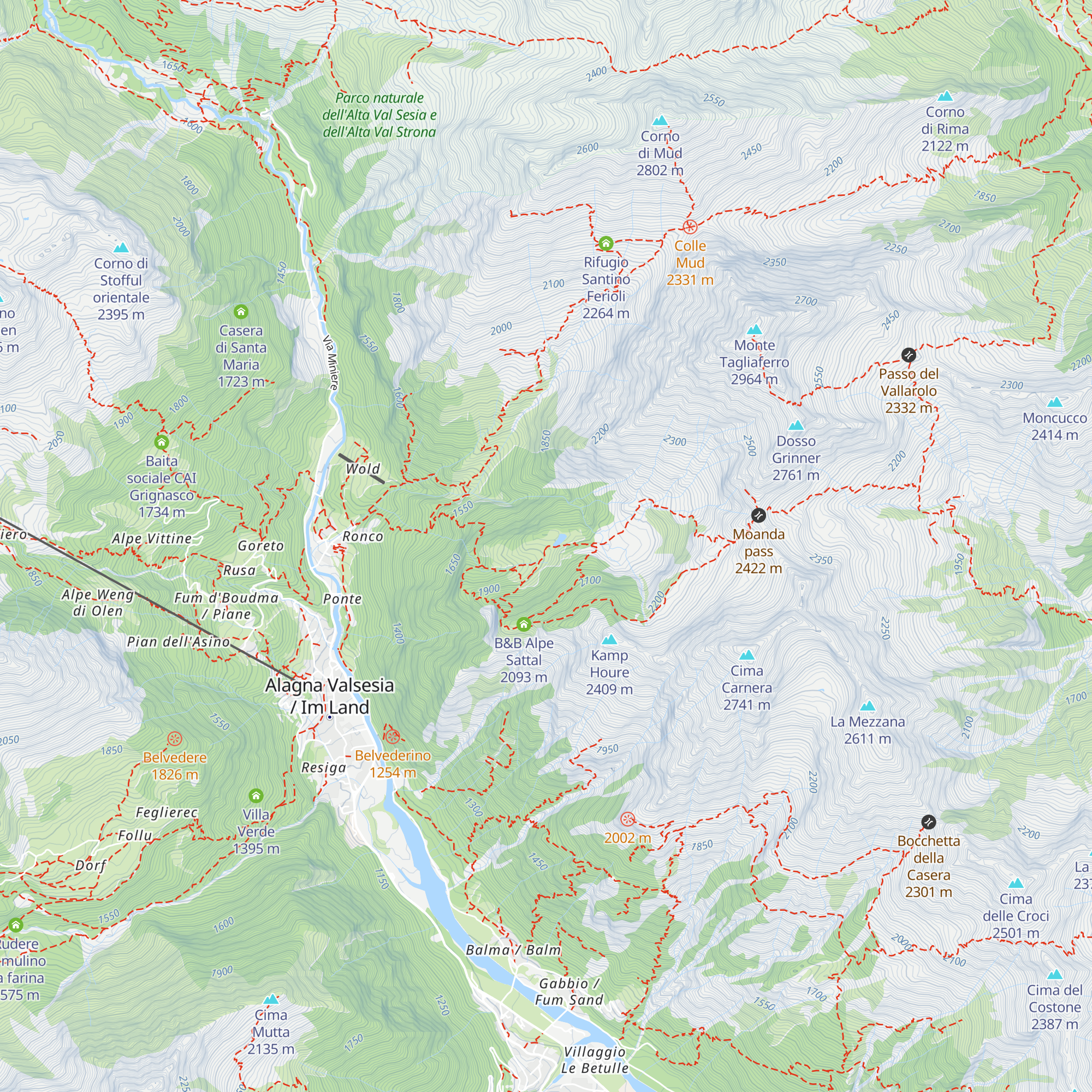 Rifugio Alpe Campo Superiore map
