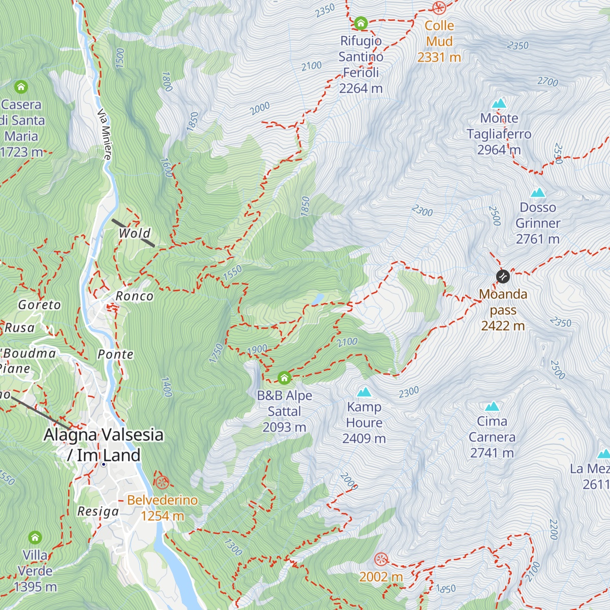 Rifugio Alpe Campo Superiore map