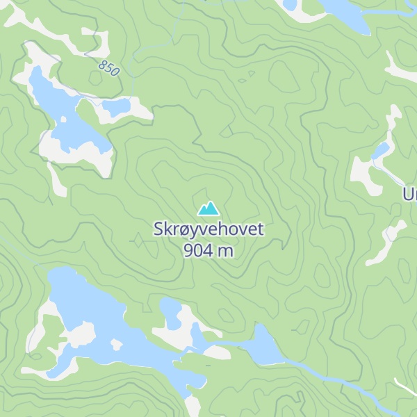 Map of Skrøyvehovet