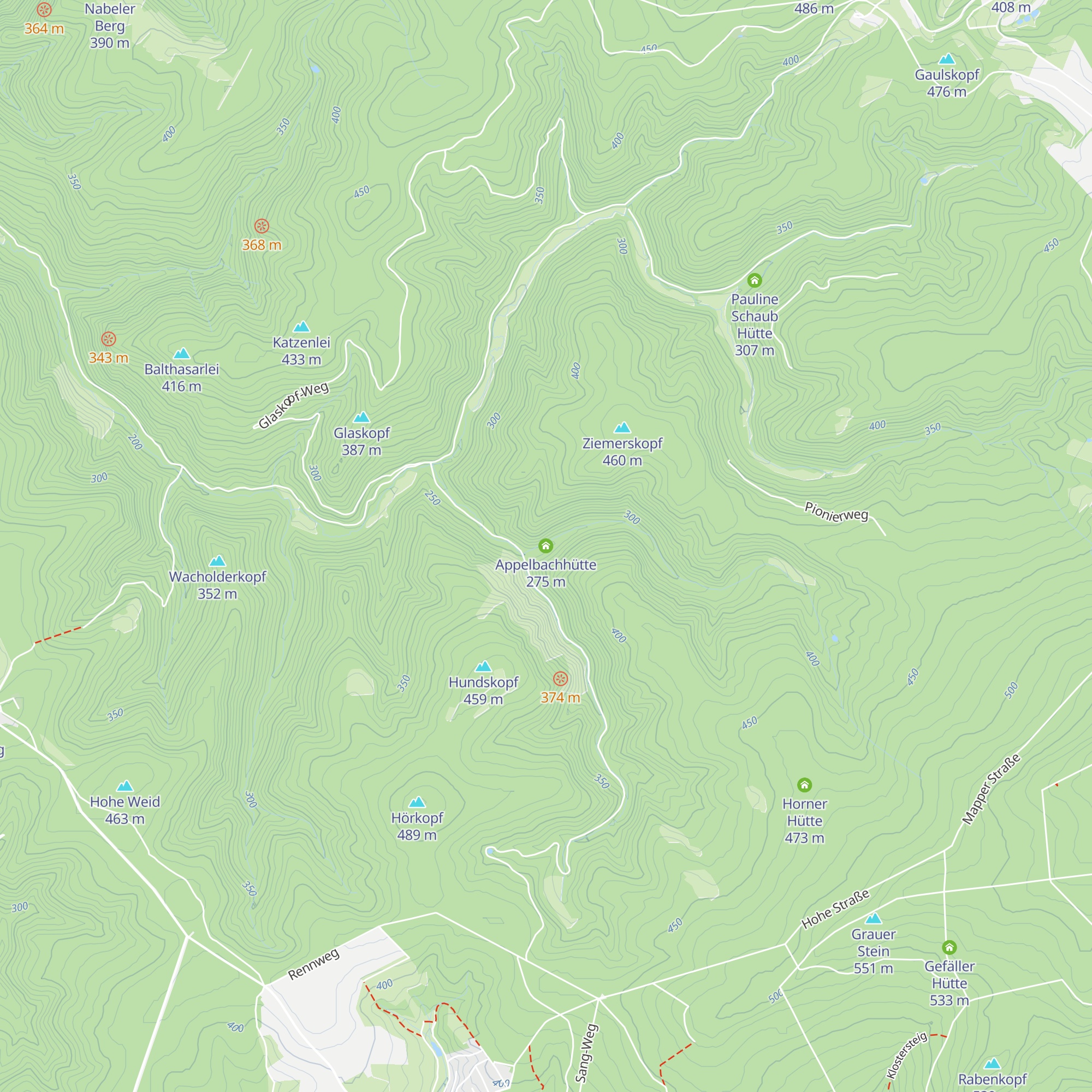 Appelbachhütte map