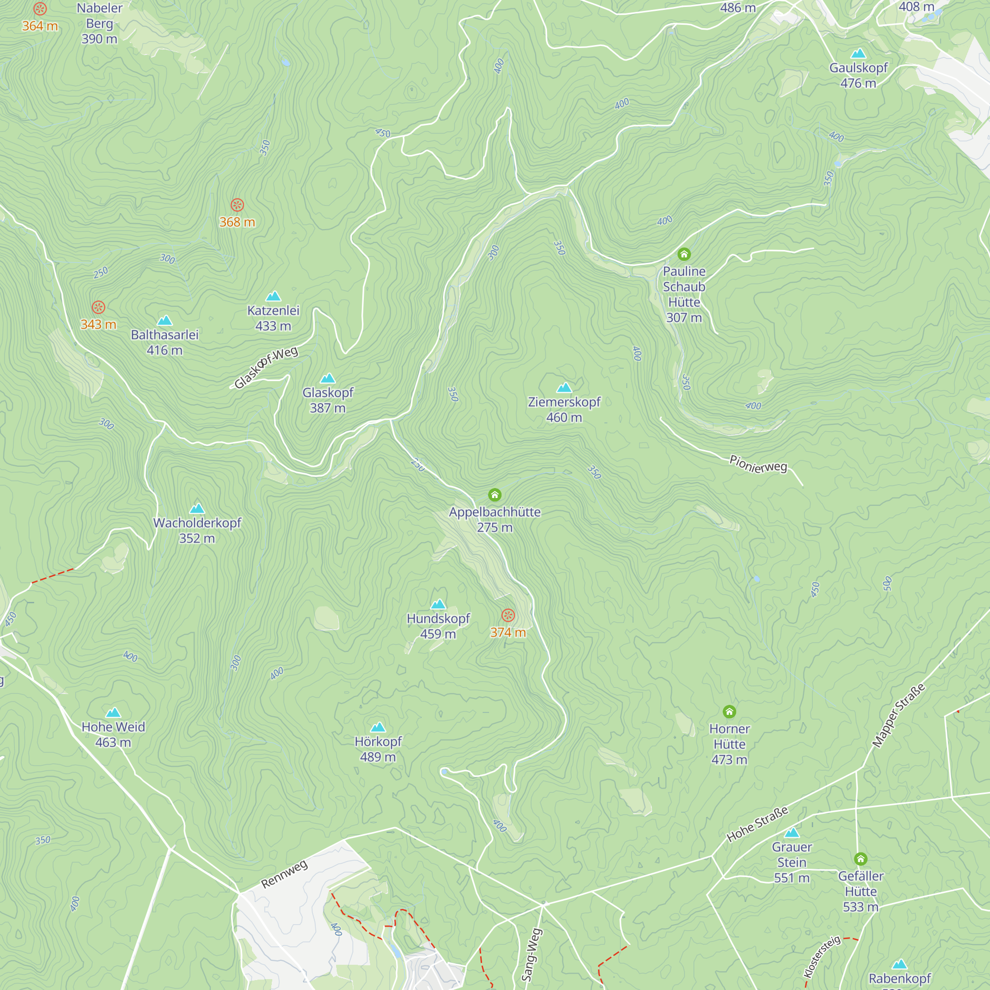Appelbachhütte map