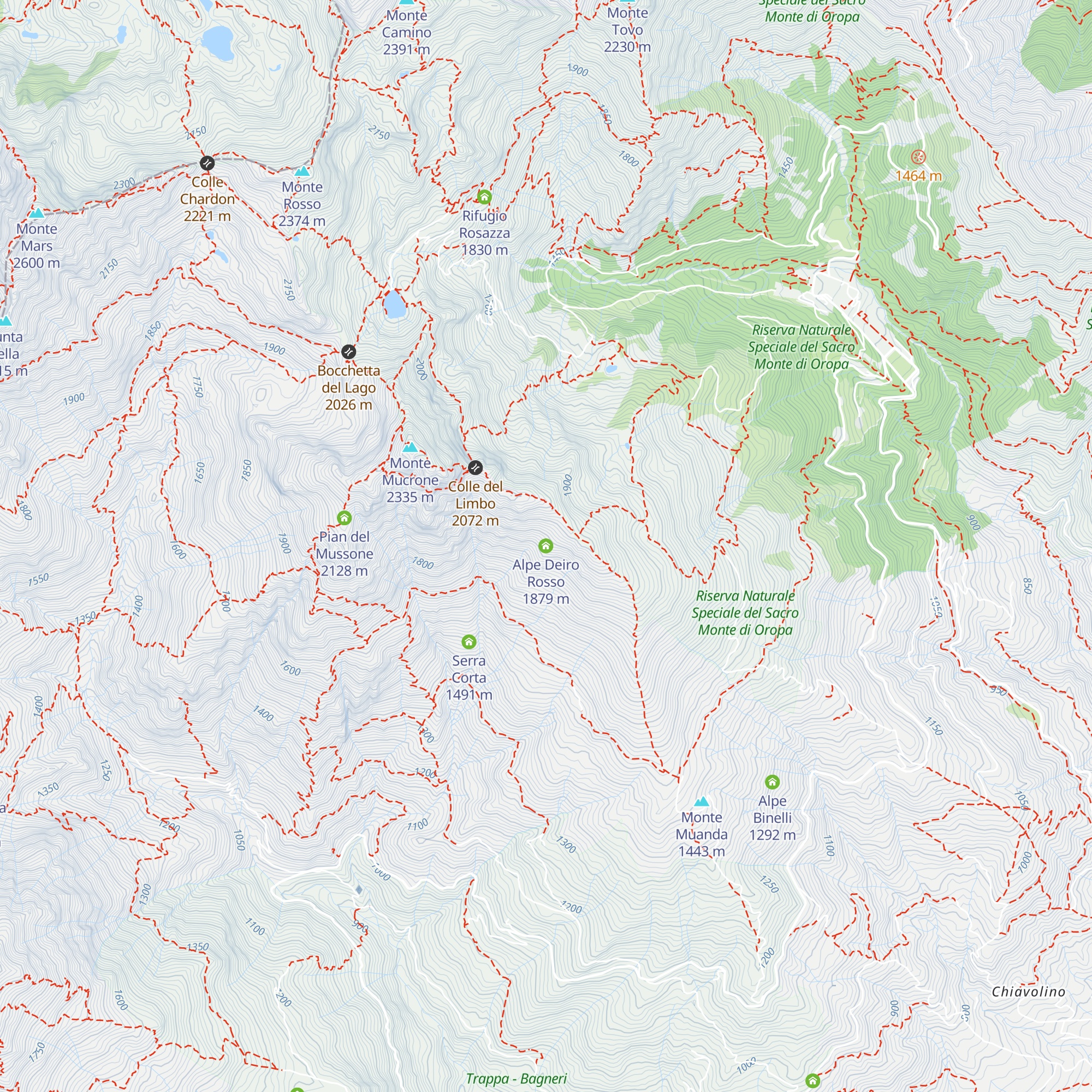 Alpe Deiro Rosso map