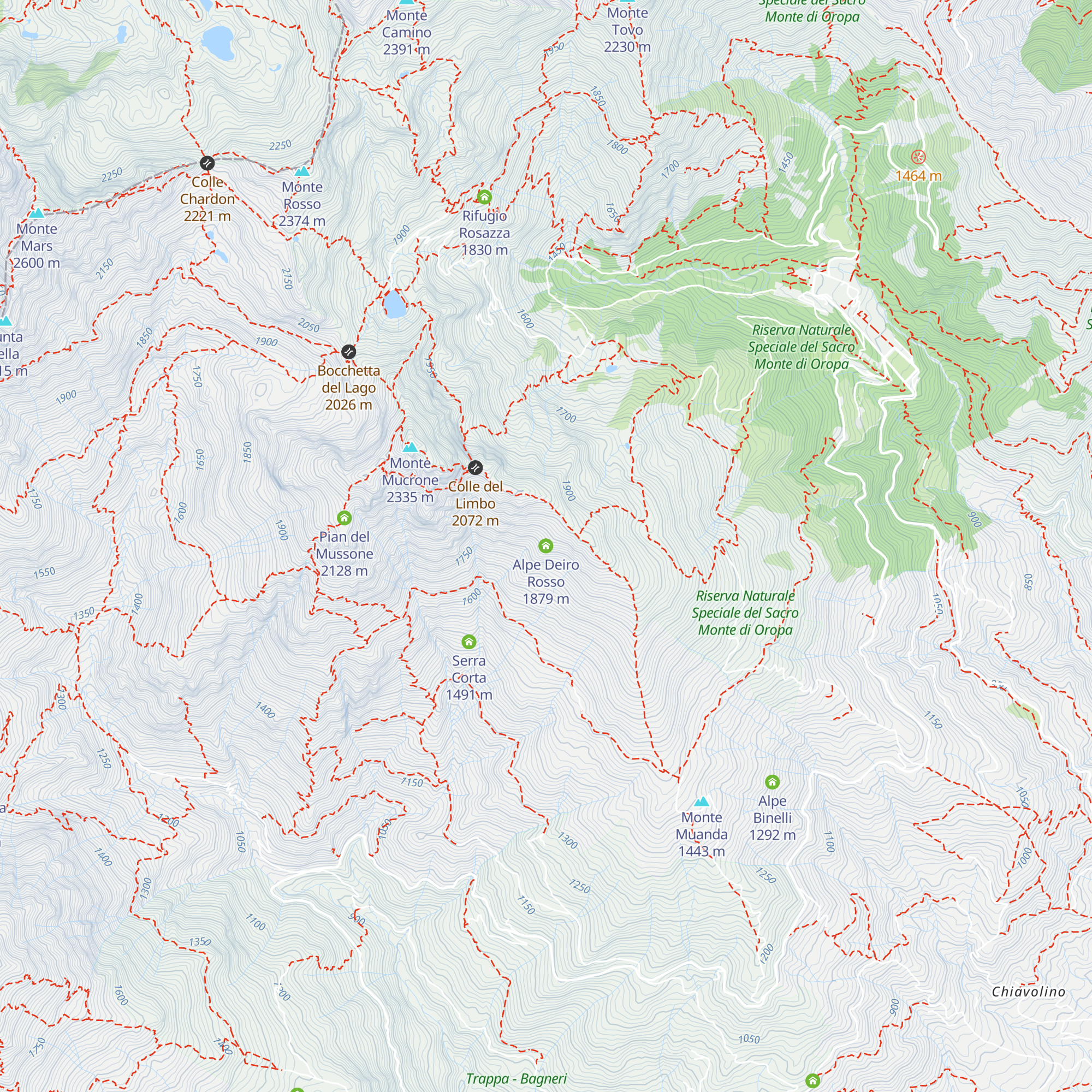 Alpe Deiro Rosso map