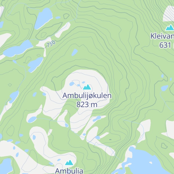 Map of Ambulijøkulen