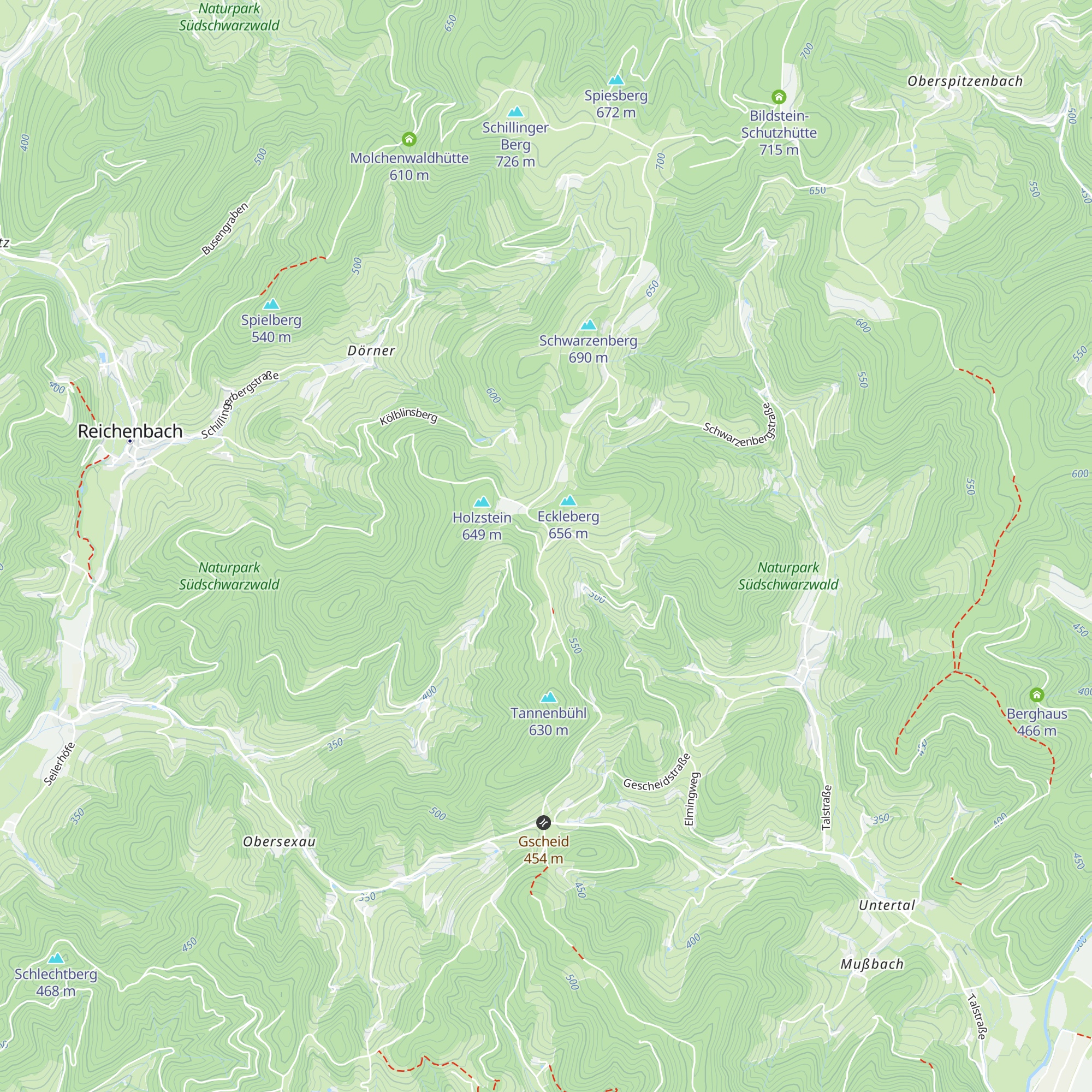 Wachteichenhütte map