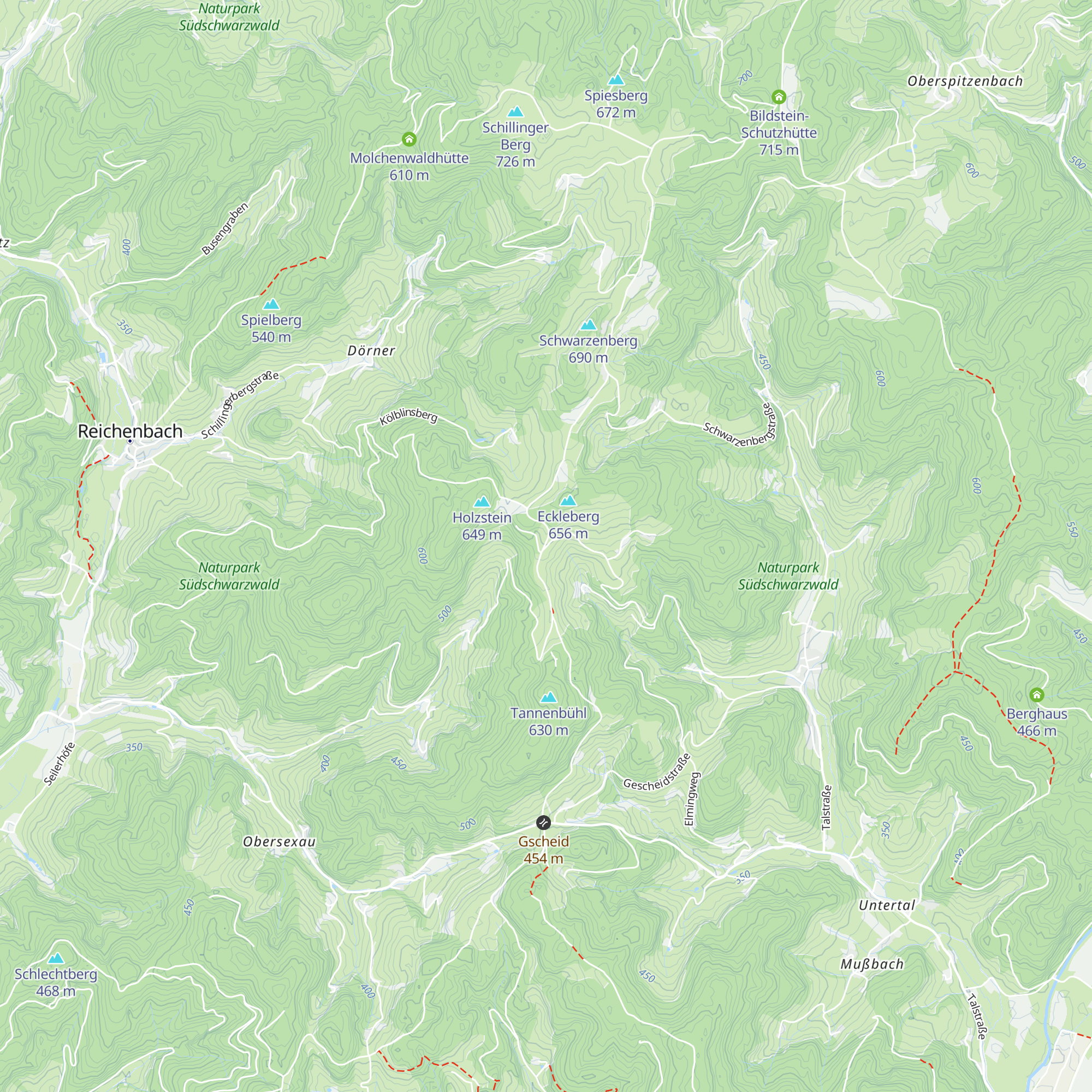 Wachteichenhütte map