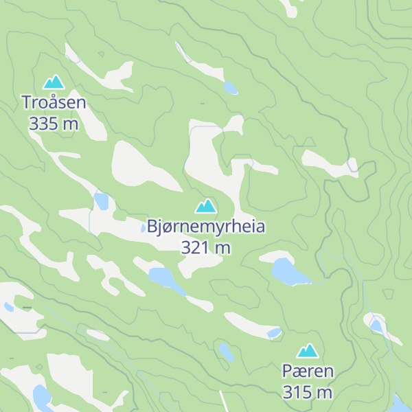 Map of Bjørnemyrheia
