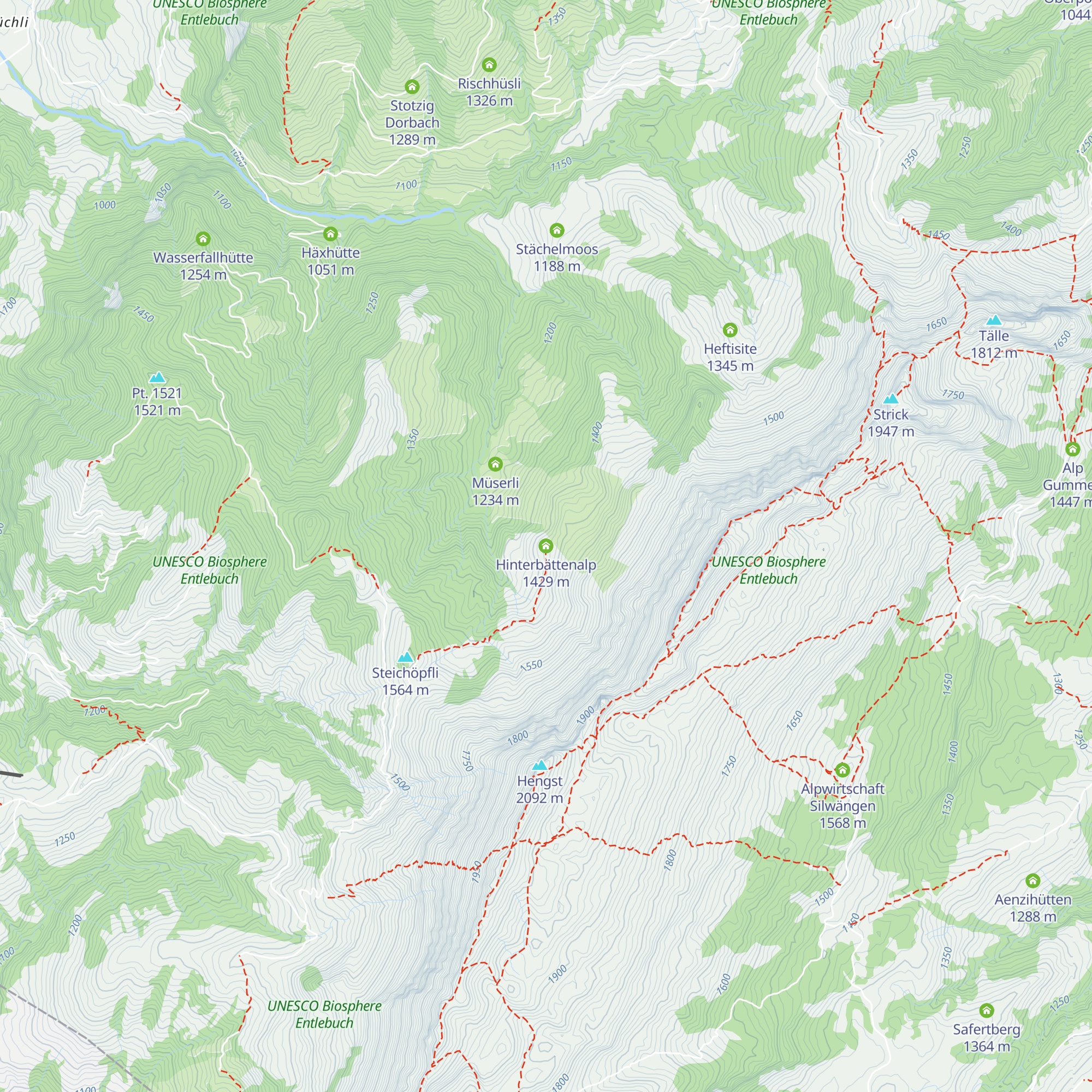 Hinterbättenalp map