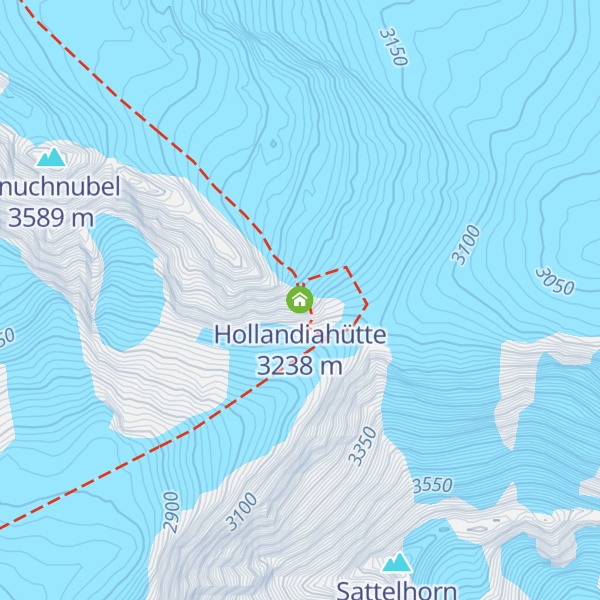 Map of Hollandiahütte