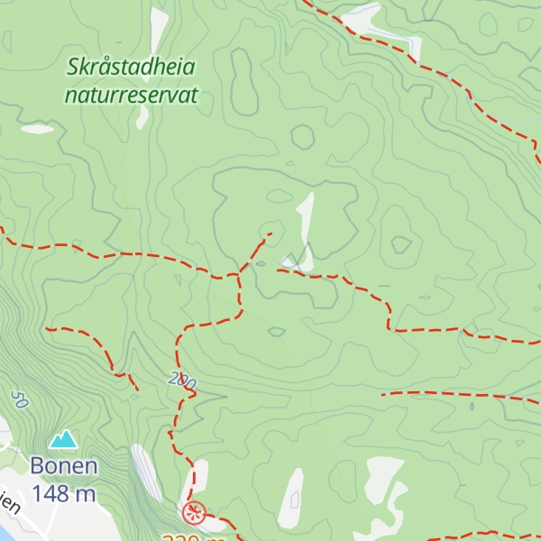 Map of Skråstadfjell