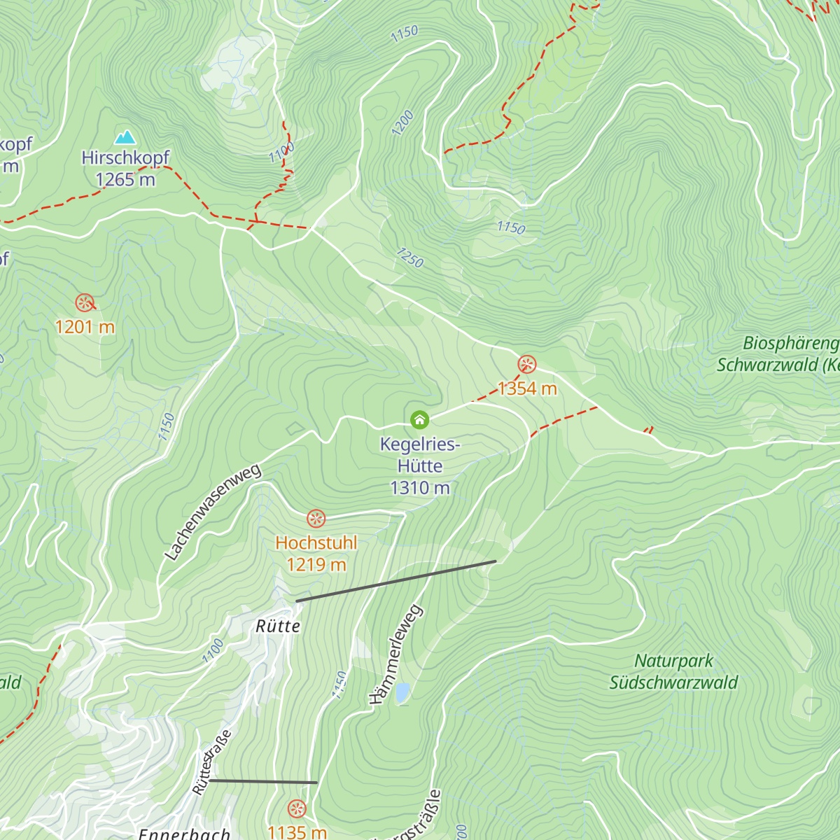 Kegelries-Hütte map