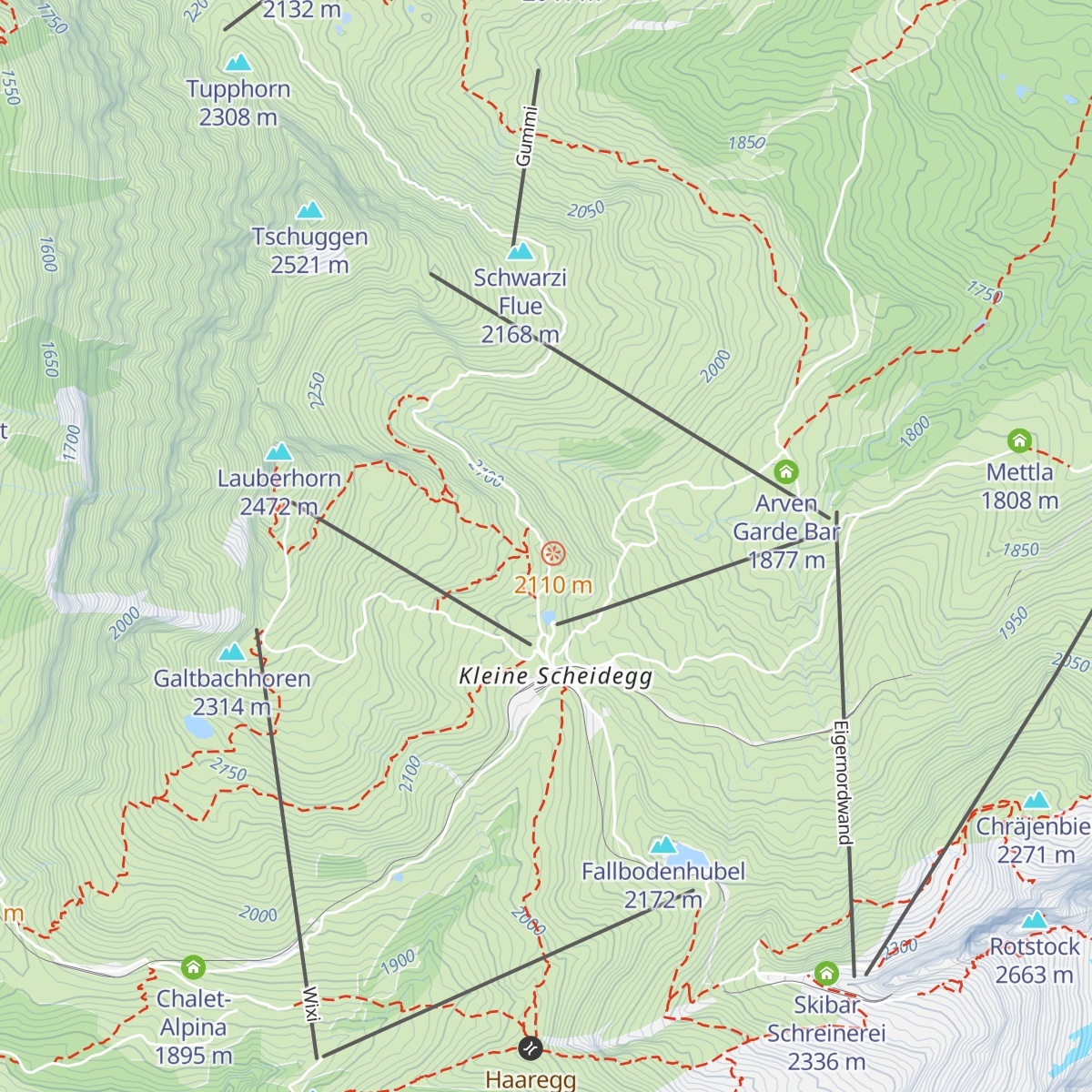 Berghaus Grindelwaldblick map