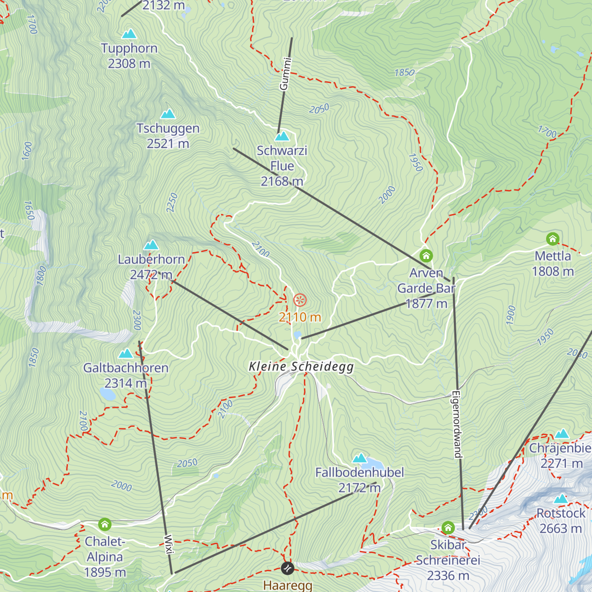 Berghaus Grindelwaldblick map
