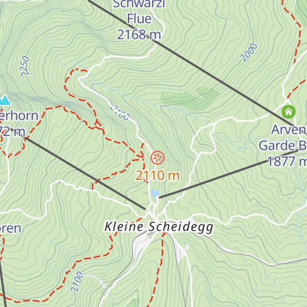 Map of Berghaus Grindelwaldblick